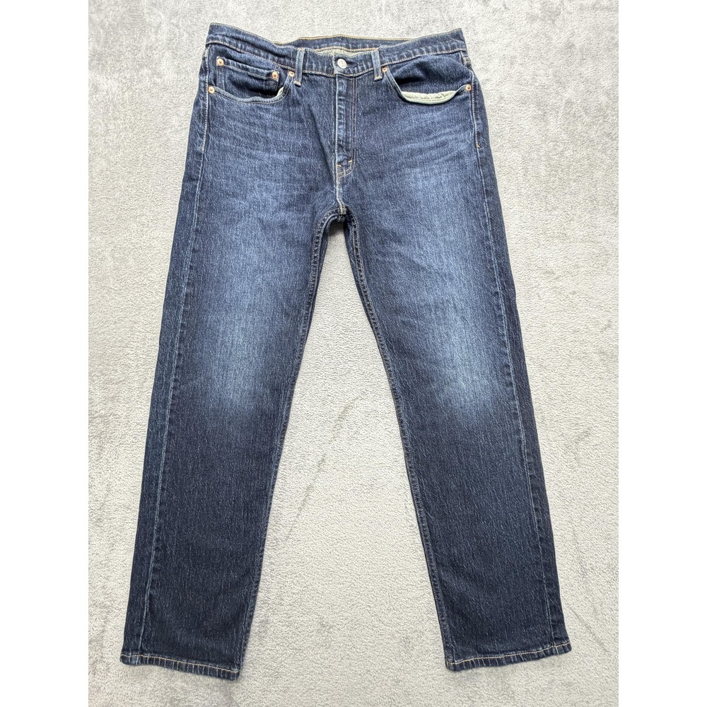 Levi's‎ 505 Jeans Mens Measured 36x31 Blue Dark Wash Straight Denim Zip Fly
